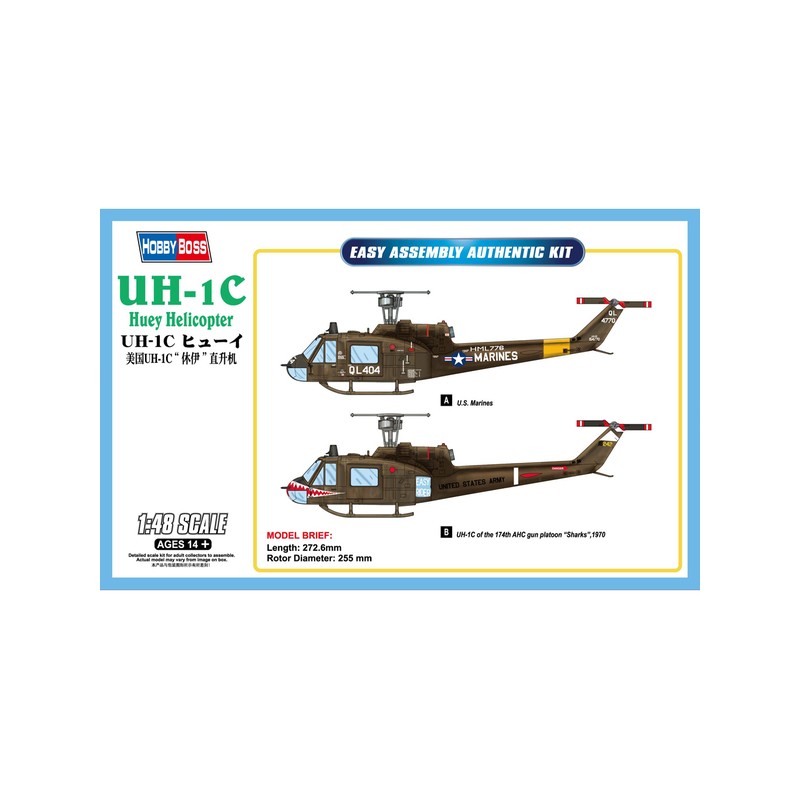 Helicóptero UH-1C. HOBBY BOSS 85803 Helicóptero UH-1C. HOBBY BOSS 85803