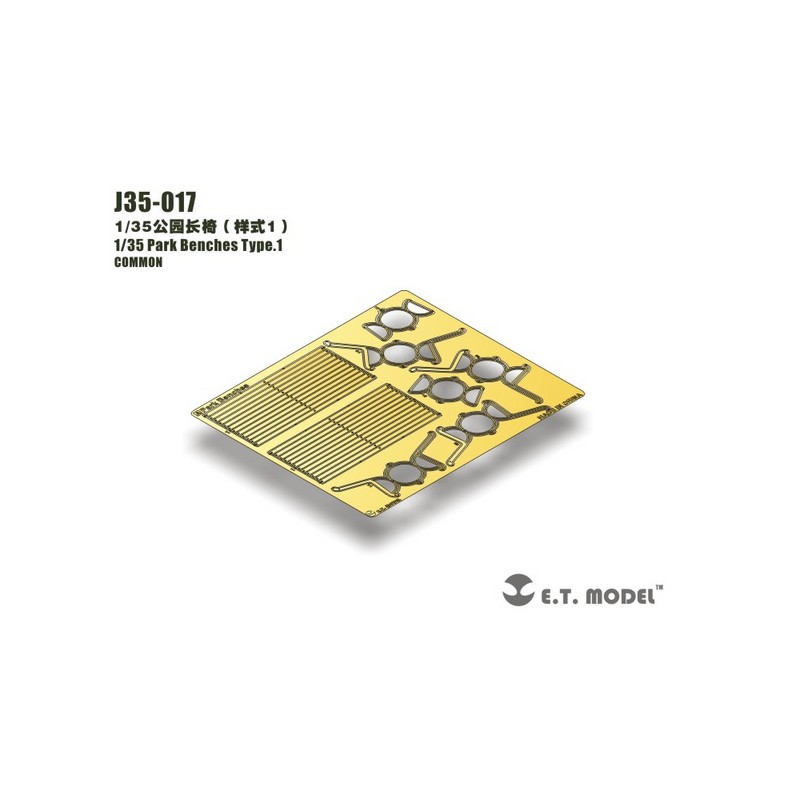 Fotograbado: Bancos de parque tipo 1.