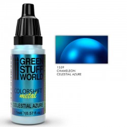 Pittura celeste camaleonte azzurra.