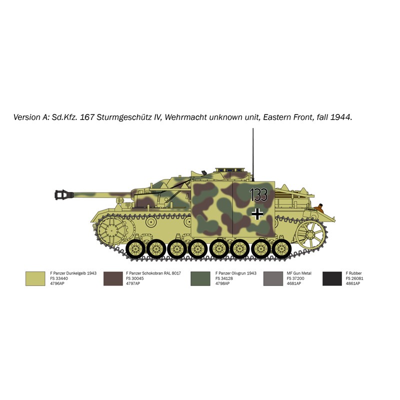 Italeri 0223 1:35 DT. SD.Kfz.167 Sturmgeschütz IV - modelismo, Kit, Modelo de Soporte, Manualidades, Hobby, Pegar, Kit de plástico, Fiel al Detalle, Kit de Tanque, Militar, Multicolor