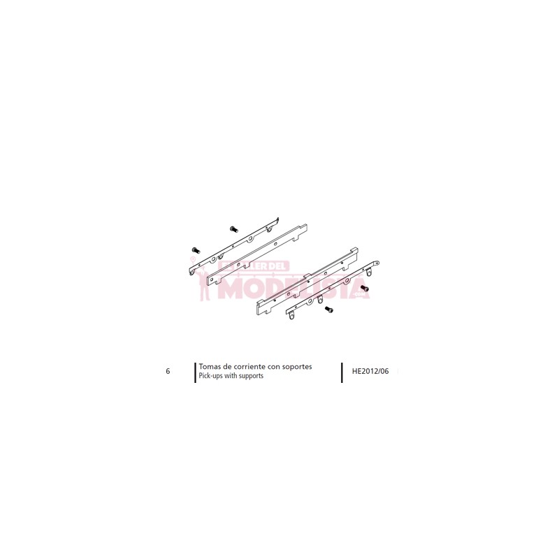 Tomas de corriente con soportes. RENFE 309