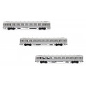 3-unit pack short DEV Inox coaches, SNCF.