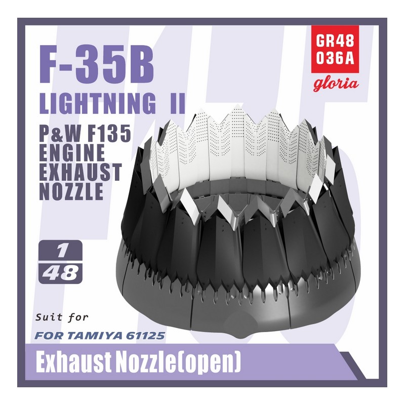 Boquilla de escape del motor P & W F-135 Tamiya.