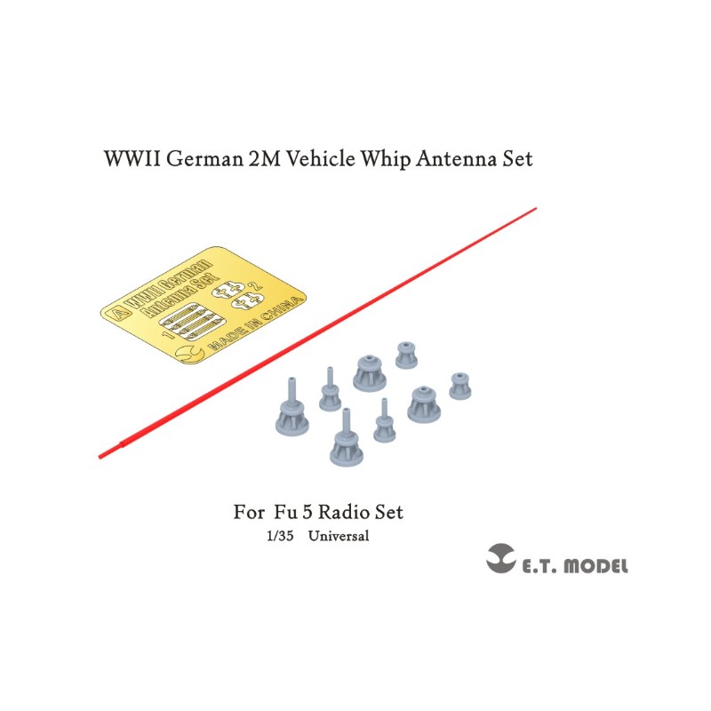Juego de antenas para vehículos alemanes de la WWII.