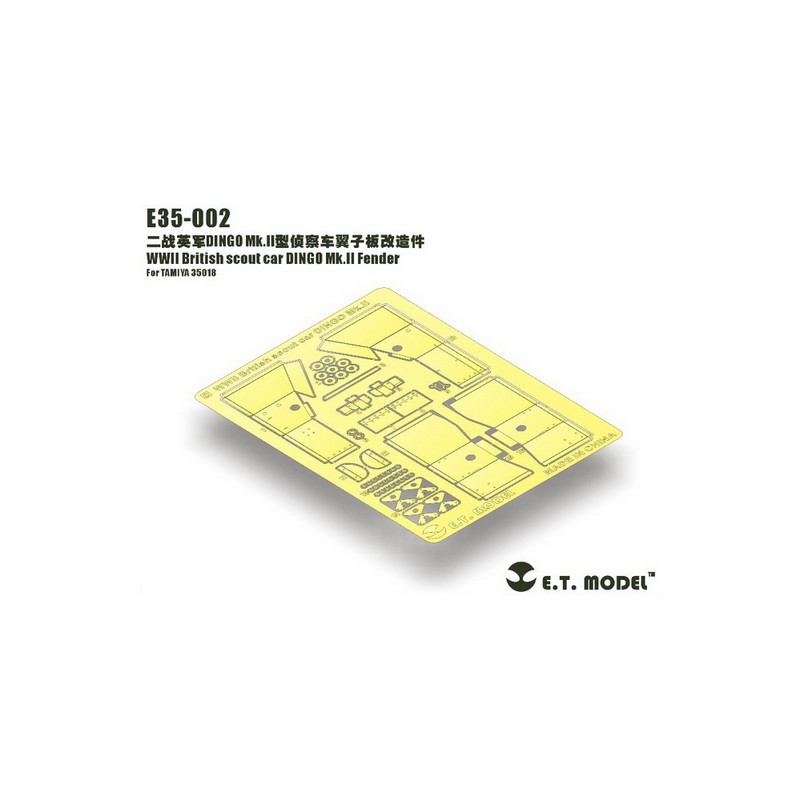 Fotograbado: Coche explorador británico de la WWII Dingo Mk.II-guardabarros.