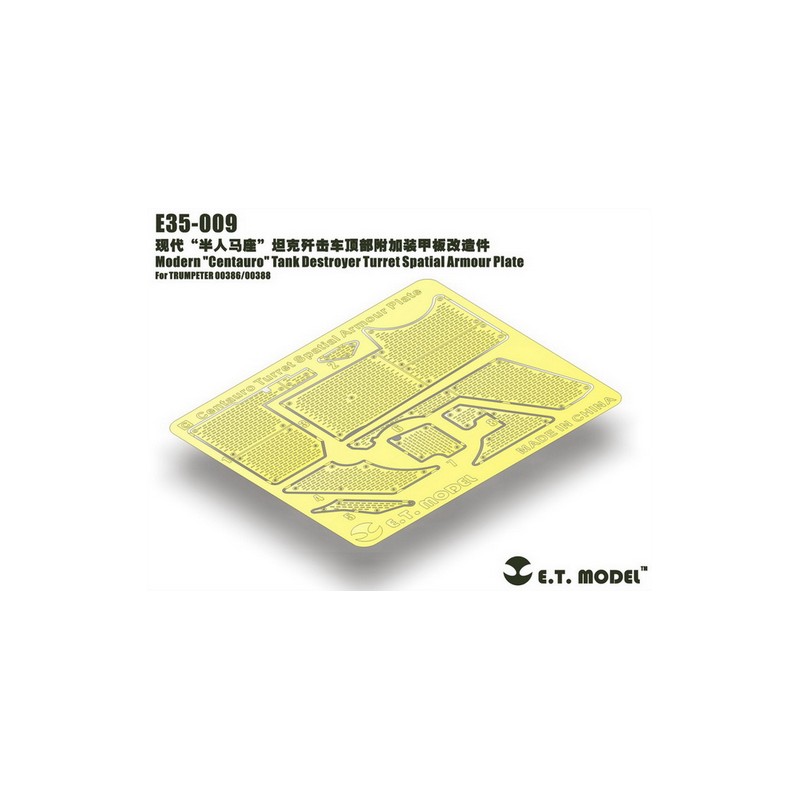 Fotograbado: Destructor de tanques italiano moderno Centauro - Placa de armadura espacial de torreta.