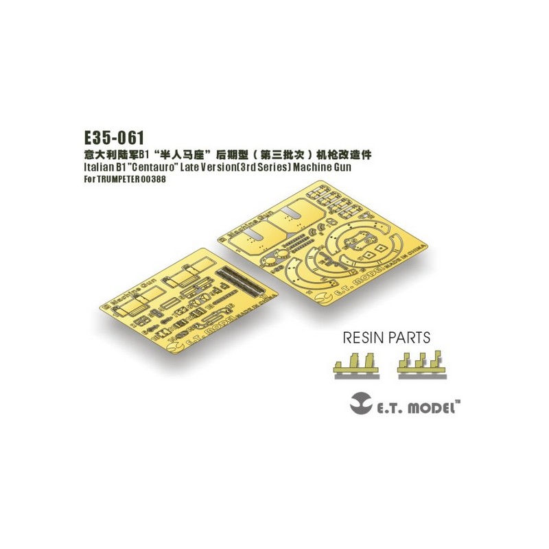 Fotograbado: Italian B1 "Centauro" Última Versión 3ª Serie - Ametralladora.