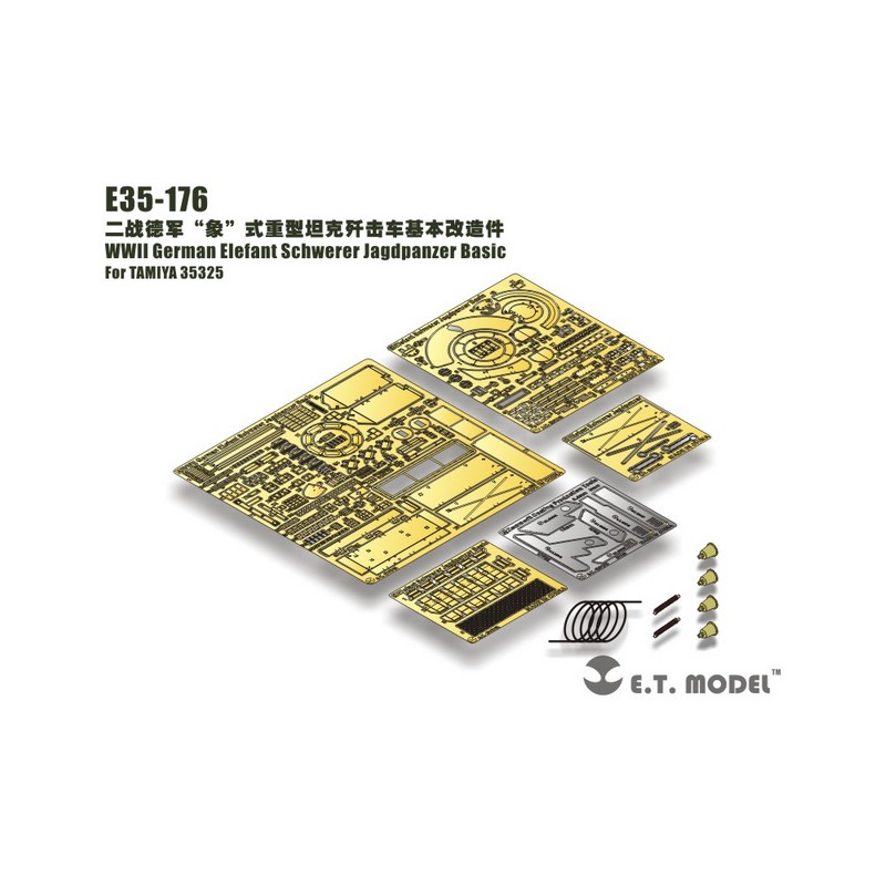 Fotograbado: Destructor de tanques alemán Elefant de la WWII - Juego básico.