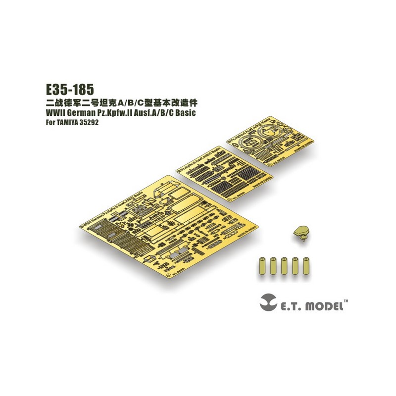 Fotograbado: Pz.Kpfw.II alemán Ausf.A / B / C - Juego básico.