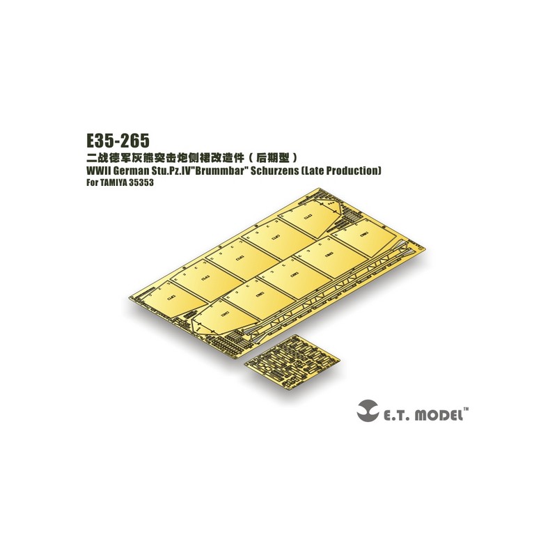 Fotograbado: Stu.Pz.IV Brummbar alemán de producción tardía - Schurzen.