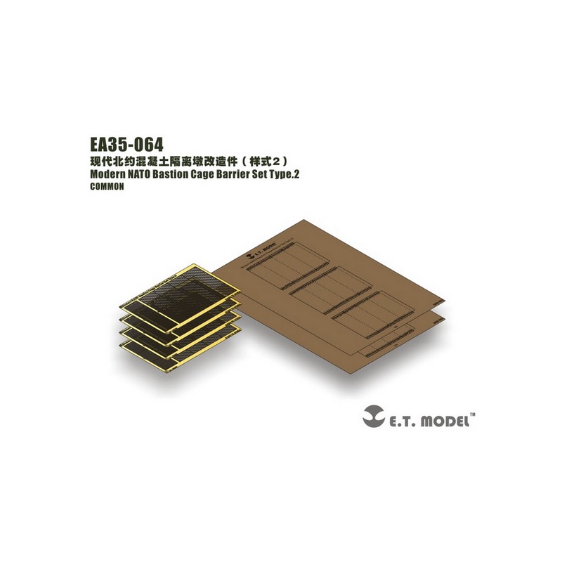 Fotograbado: Conjunto moderno de barreras de jaula bastión de la OTAN - Tipo 2.