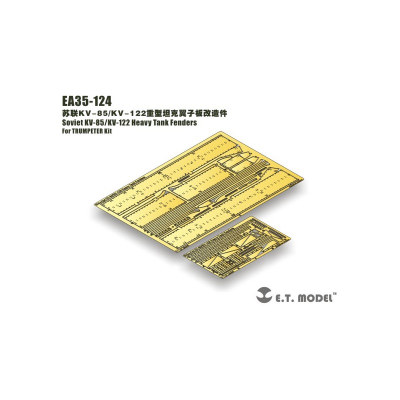 Fotograbado: Tanque pesado soviético KV-85 y KV-122- Defensas.