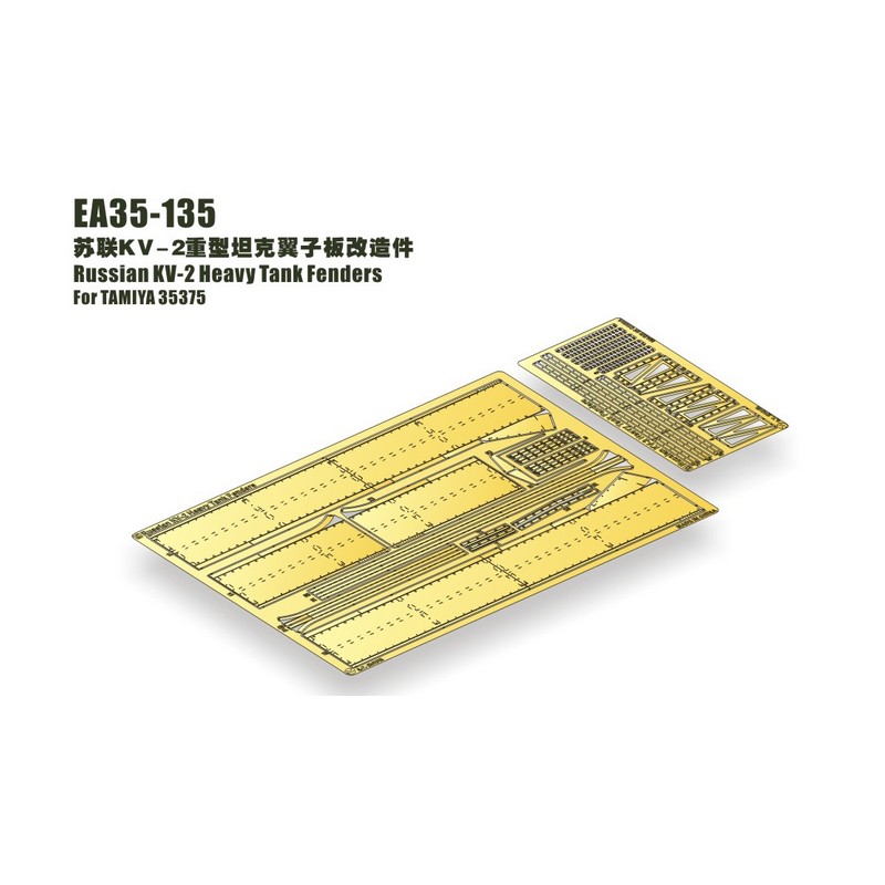 Fotograbado: Carro pesado ruso KV-2 - Defensas.