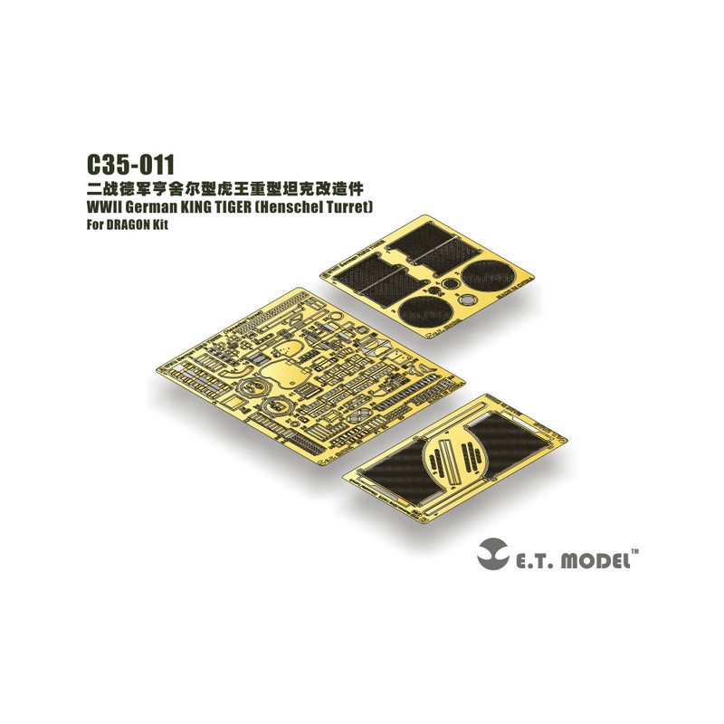 Fotograbado: King Tiger alemán Torreta Henschel.