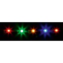 5 Leds, diferentes colores.