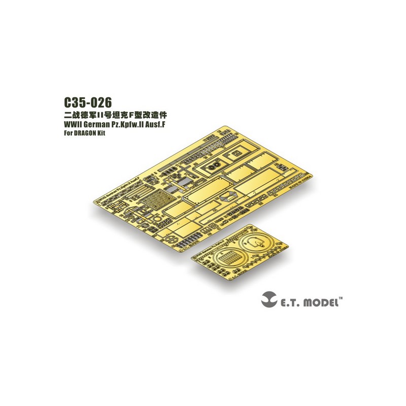 Fotograbado: Pz.Kpfw.II Ausf.F alemán.