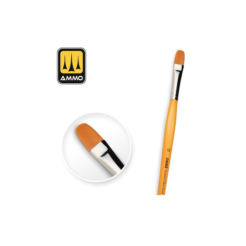 Pincel sintético de lengua de gato Nº10.