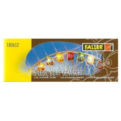 5 LED, couleurs différentes.