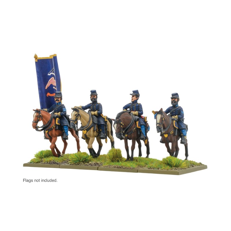 General de la Unión ACW y su personal A. Black Powder.