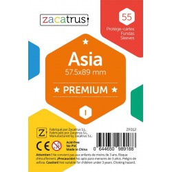 55 Zacatrus Asia Premium Sleeves. 57,5x89 mm.