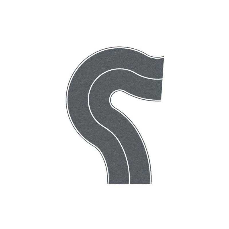 Federal road asphalt, curve. NOCH 34204