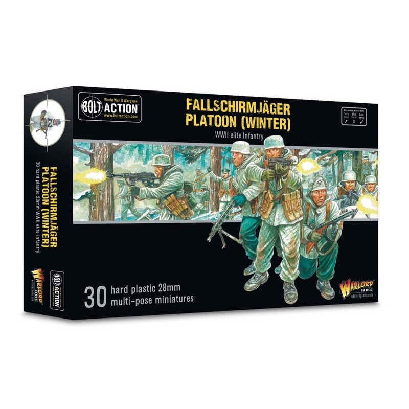Pelotón Fallschirmjäger alemán invierno. Bolt Action.