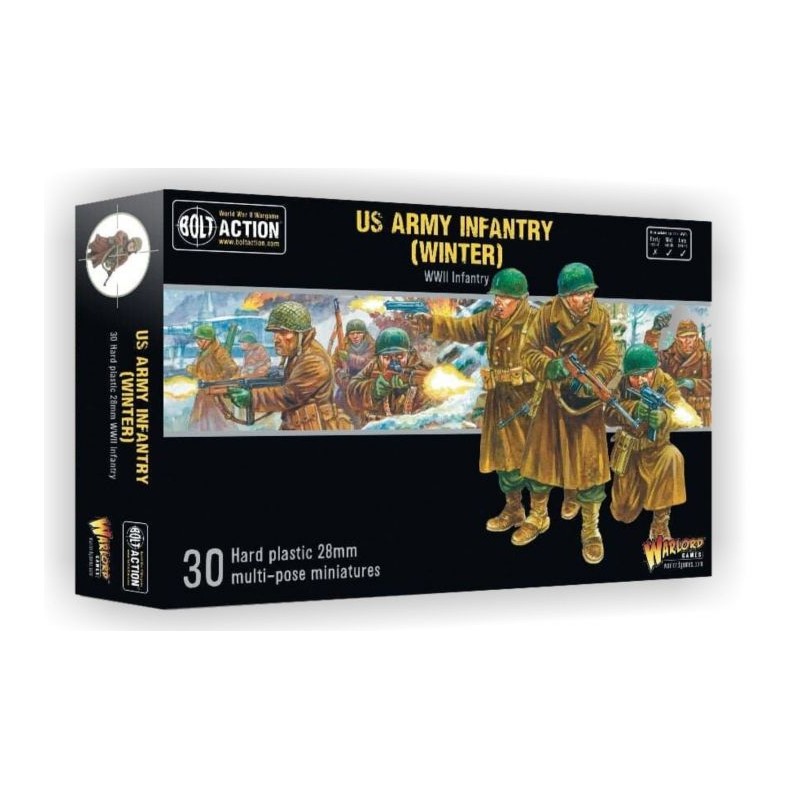 Pelotón de infantería del ejército estadounidense (Invierno). Bolt Action.
