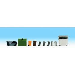 Waste containers & ashcans .