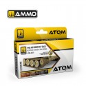 Atom. Tyres and rubber rusty tracks.
