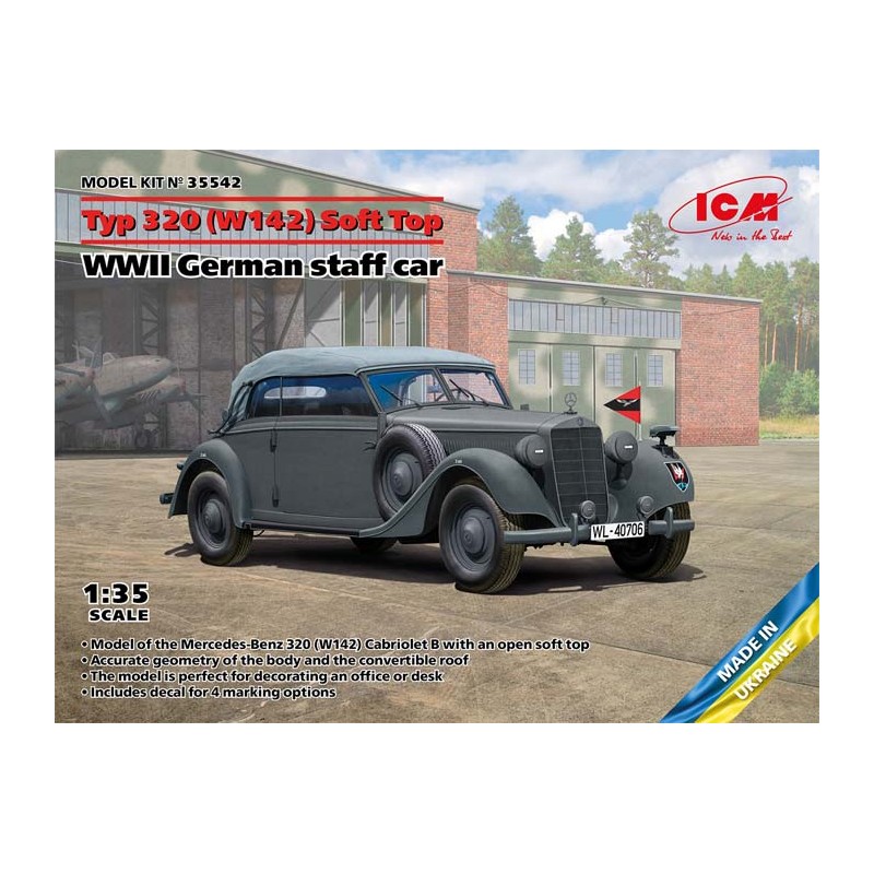 Vehículo Tipo 320 (W142), techo de lona.