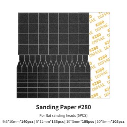 Bâtonnets de papier de verre, 280g.