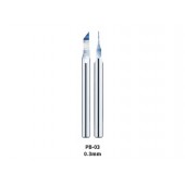 Tungsten steel push broach, 0.3 mm.