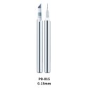 Tungsten steel push broach, 0.15 mm.