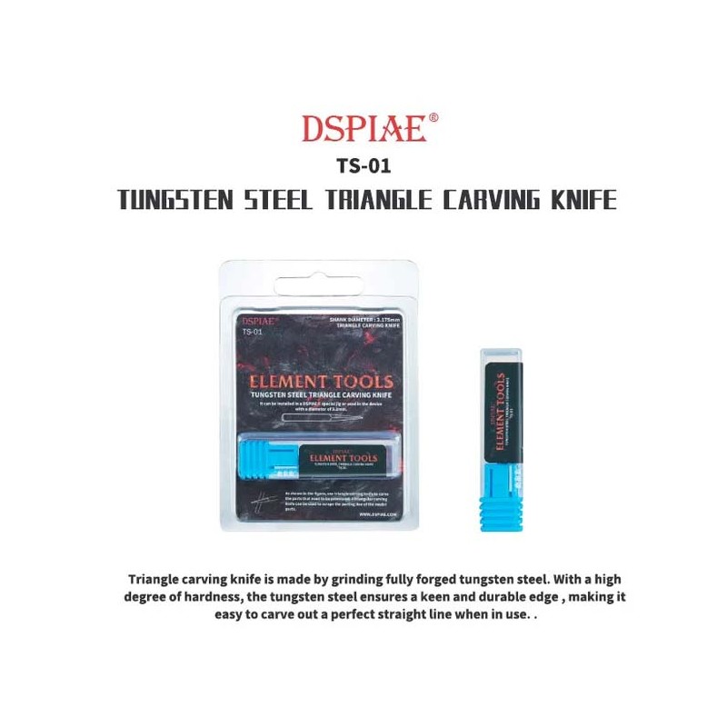 Tungsten steel triangle carving knife.