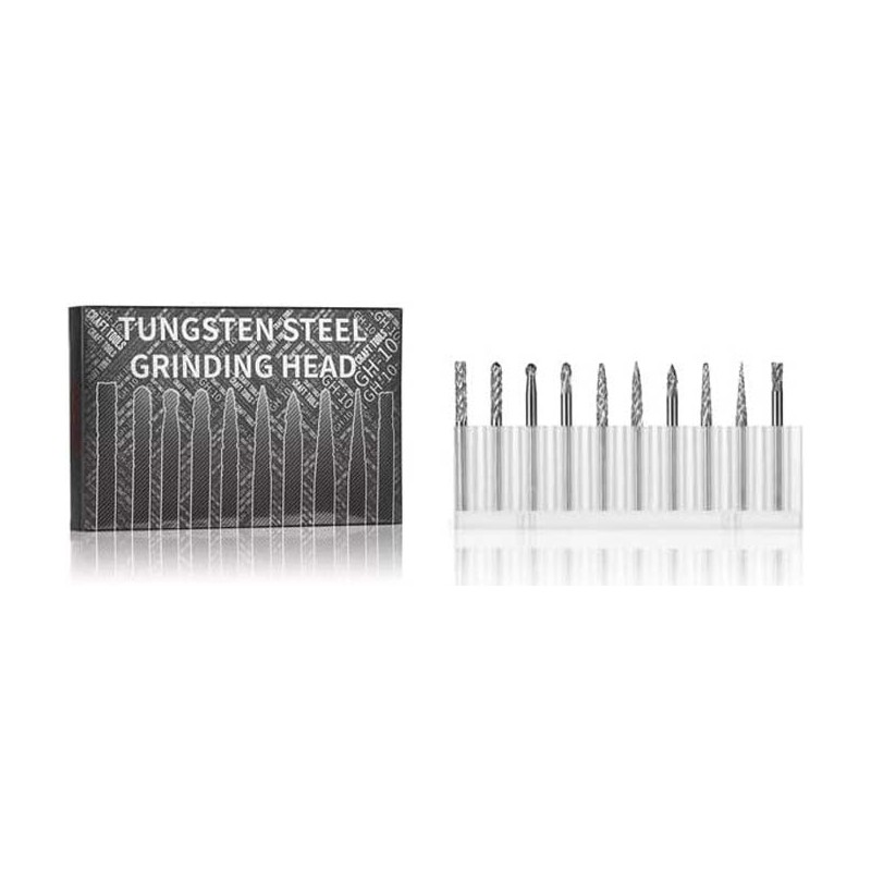Tungsten carbide rotary burr set.