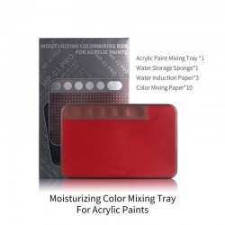 Caixa de mistura de cores (paleta molhada).