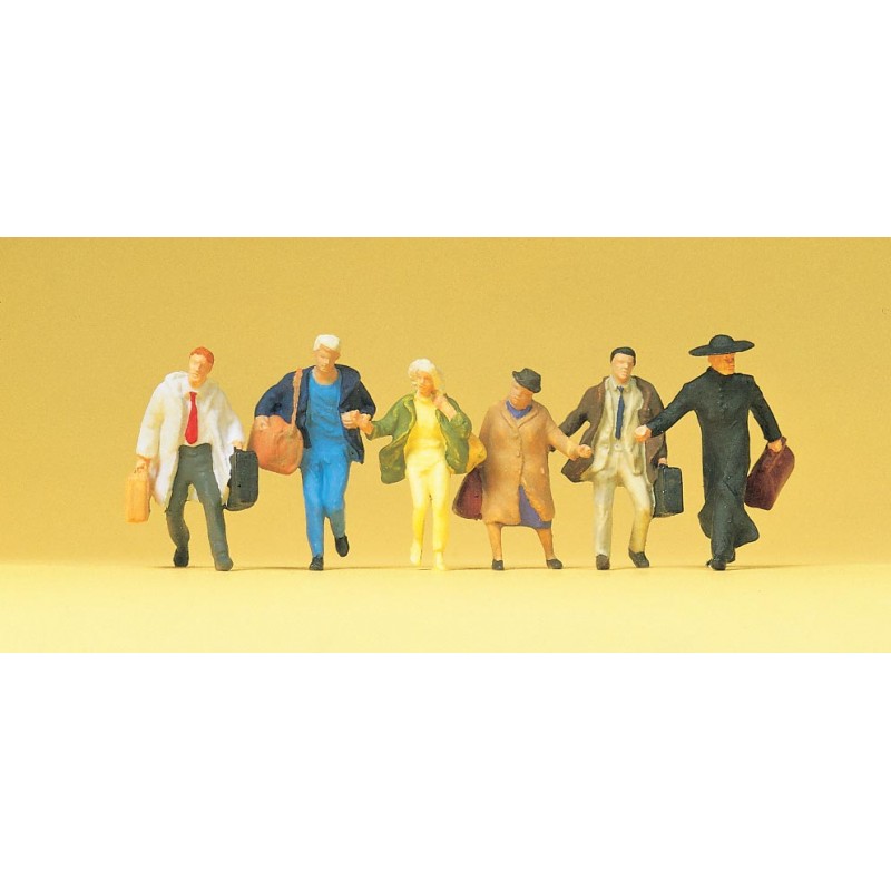Travellers hurrying. Travellers hurrying.