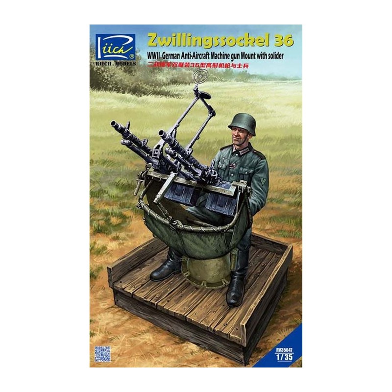 Zwillingssockel 36 con soldado.