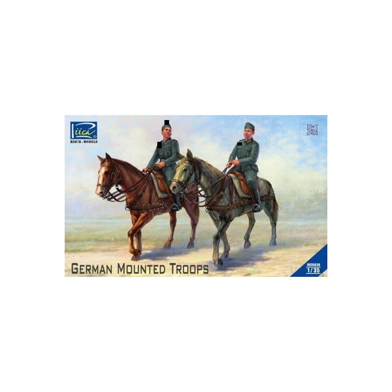 Tropas alemanas a caballo.