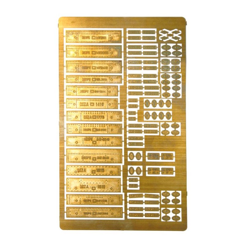 Placas de locomotoras MZA y RENFE.