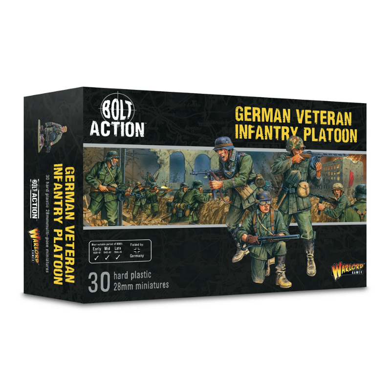 Pelotón de infantería veterano alemán. Bolt Action.