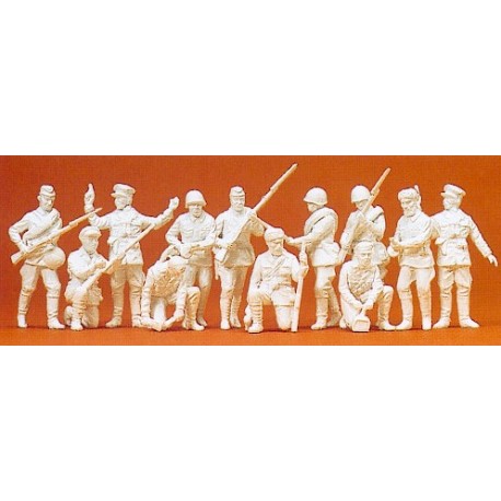 USSR Infantry riflemen and partisans. PREISER 72522