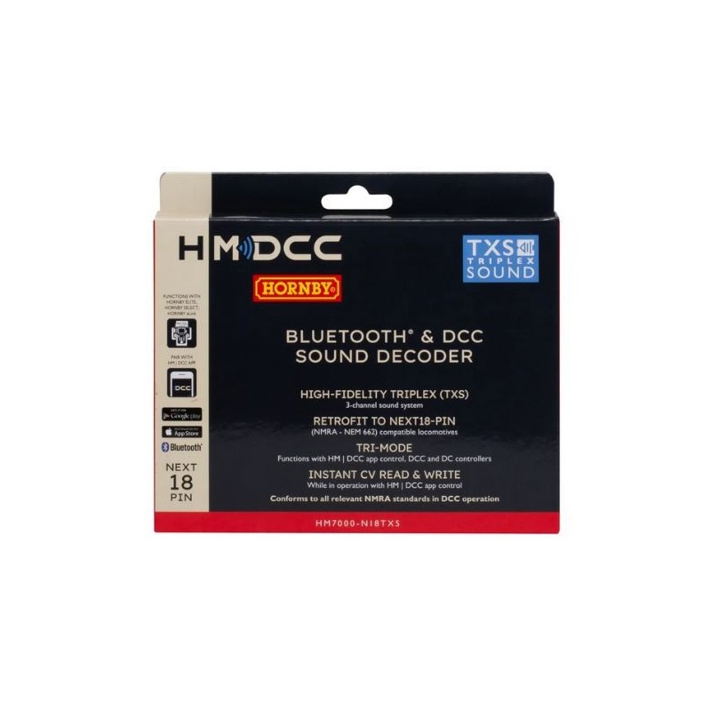 Decodificador de som Bluetooth - DCC. Conector Next18.