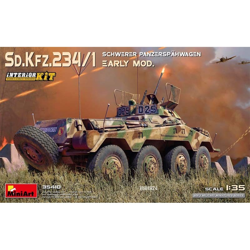 Sd.Kfz.234/1 Schwerer Panzerspahwagen, première version. Sd.Kfz.234/1 Schwerer Panzerspahwagen, première version.