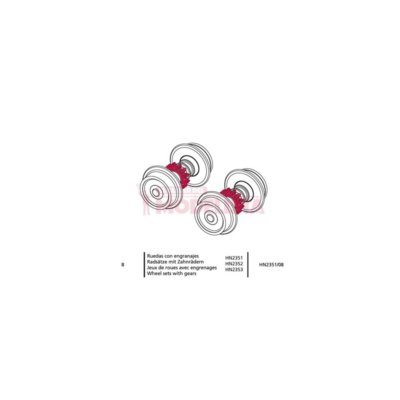 Rodas com engrenagens, RENFE 591.