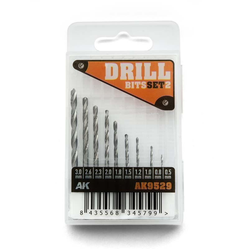 Set di punte da 0,5 a 3,0 mm. Set di punte da 0,5 a 3,0 mm.