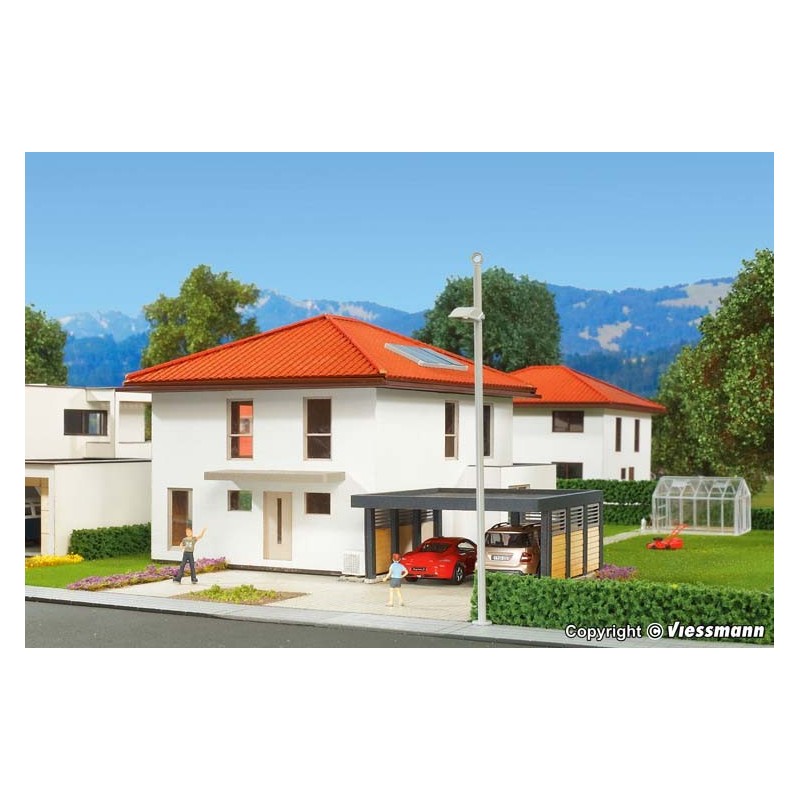 Casa moderna con garage.