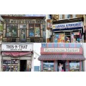 Shop front signs.
