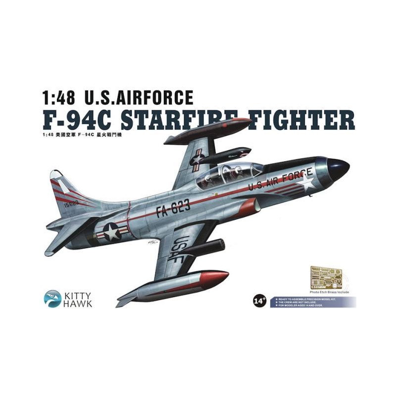 F-94C Starfire fighter. KITTY HAWK 80101 F-94C Starfire fighter. KITTY HAWK 80101