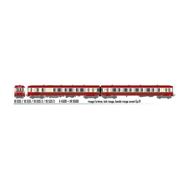 Automotor diésel X4512 + XR8512. SNCF. LS MODELS 10035